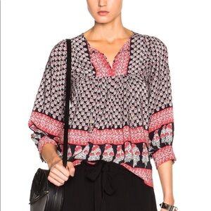 Ulla Johnson Bea top dark Indian Floral boho